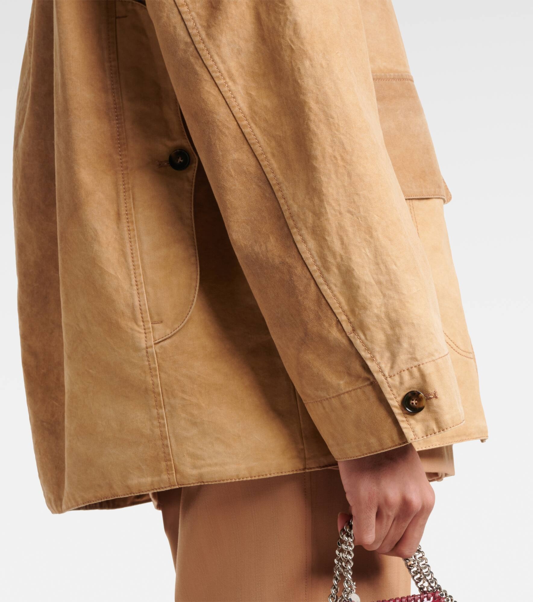 Corduroy-trimmed cotton field jacket - 5