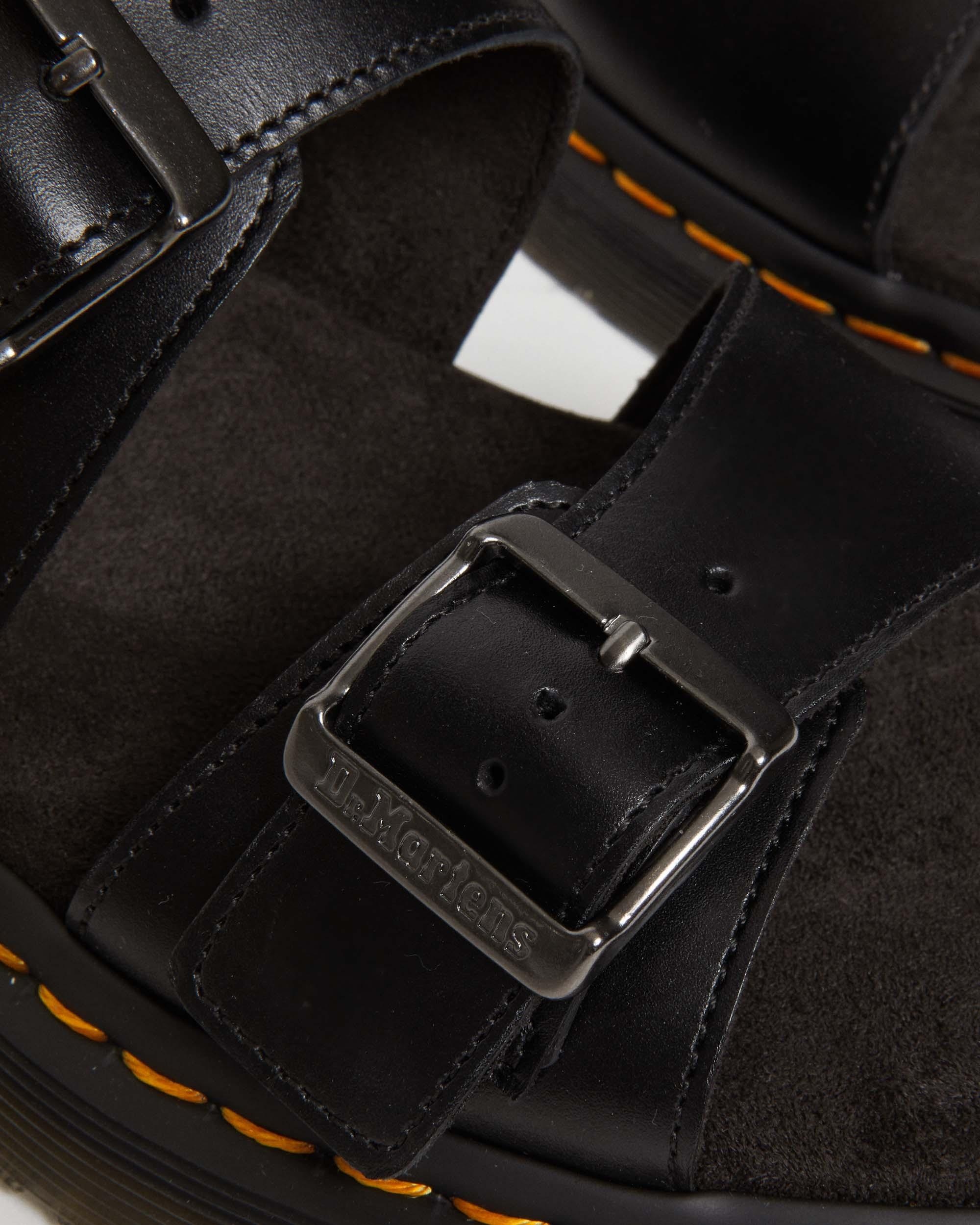 Josef Analine Leather Buckle Slide Sandals - 7