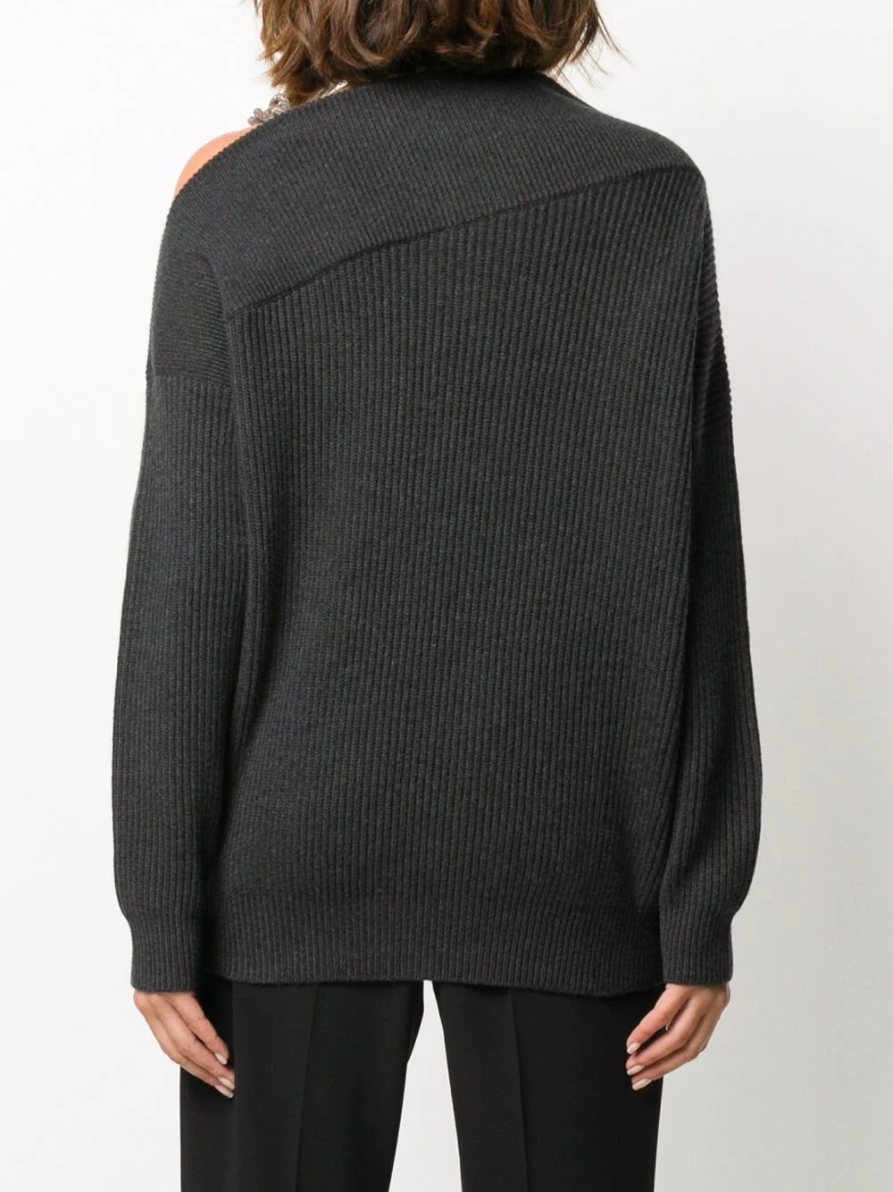 metal embellished cashmere jumper - 4