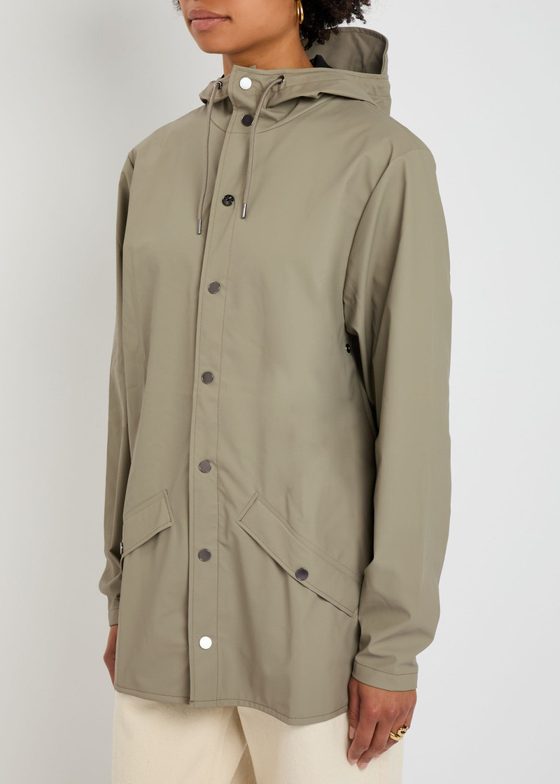 RAINS Rains W3 Hooded Rubberised Jacket outlook