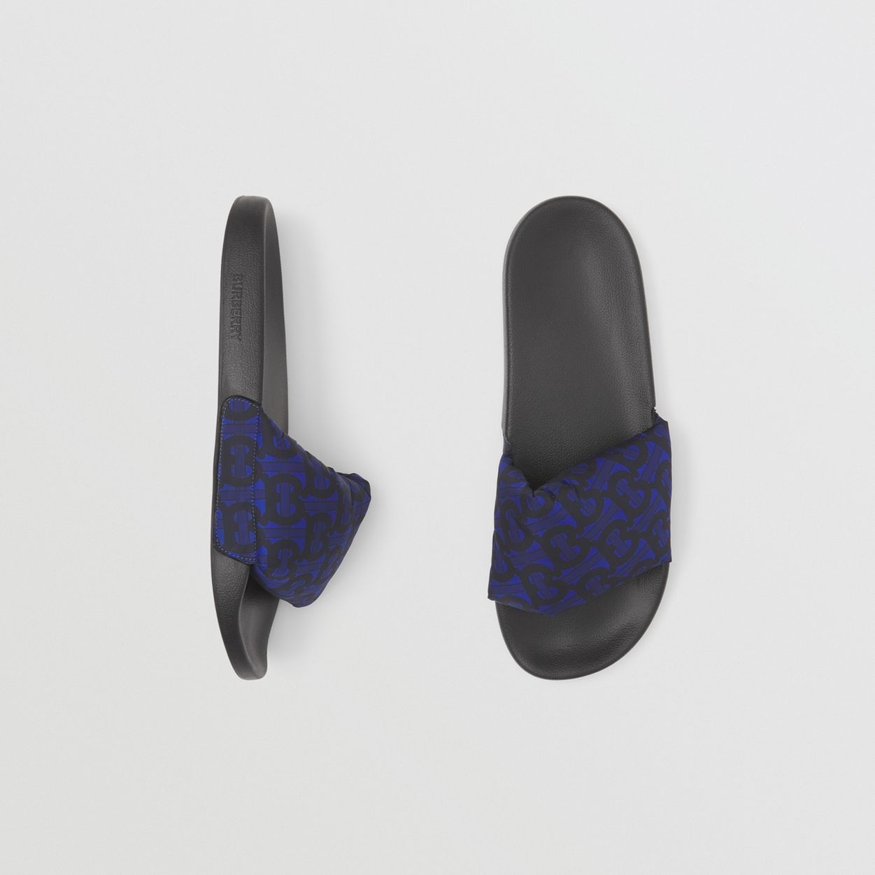 Monogram Print Padded Slides - 2