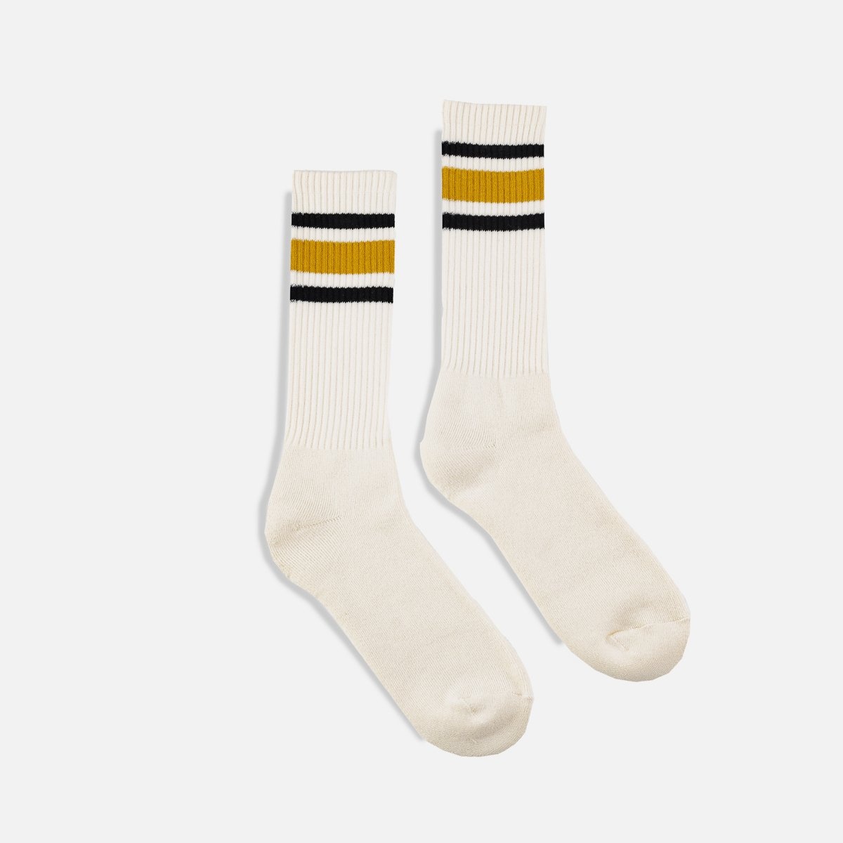 DEC-80-YEL Decka 80s Skater Socks - Yellow - 1