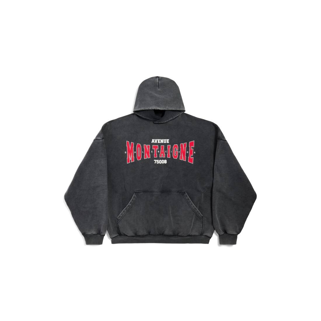 Montaigne Hoodie Large Fit  in Black Faded - 1