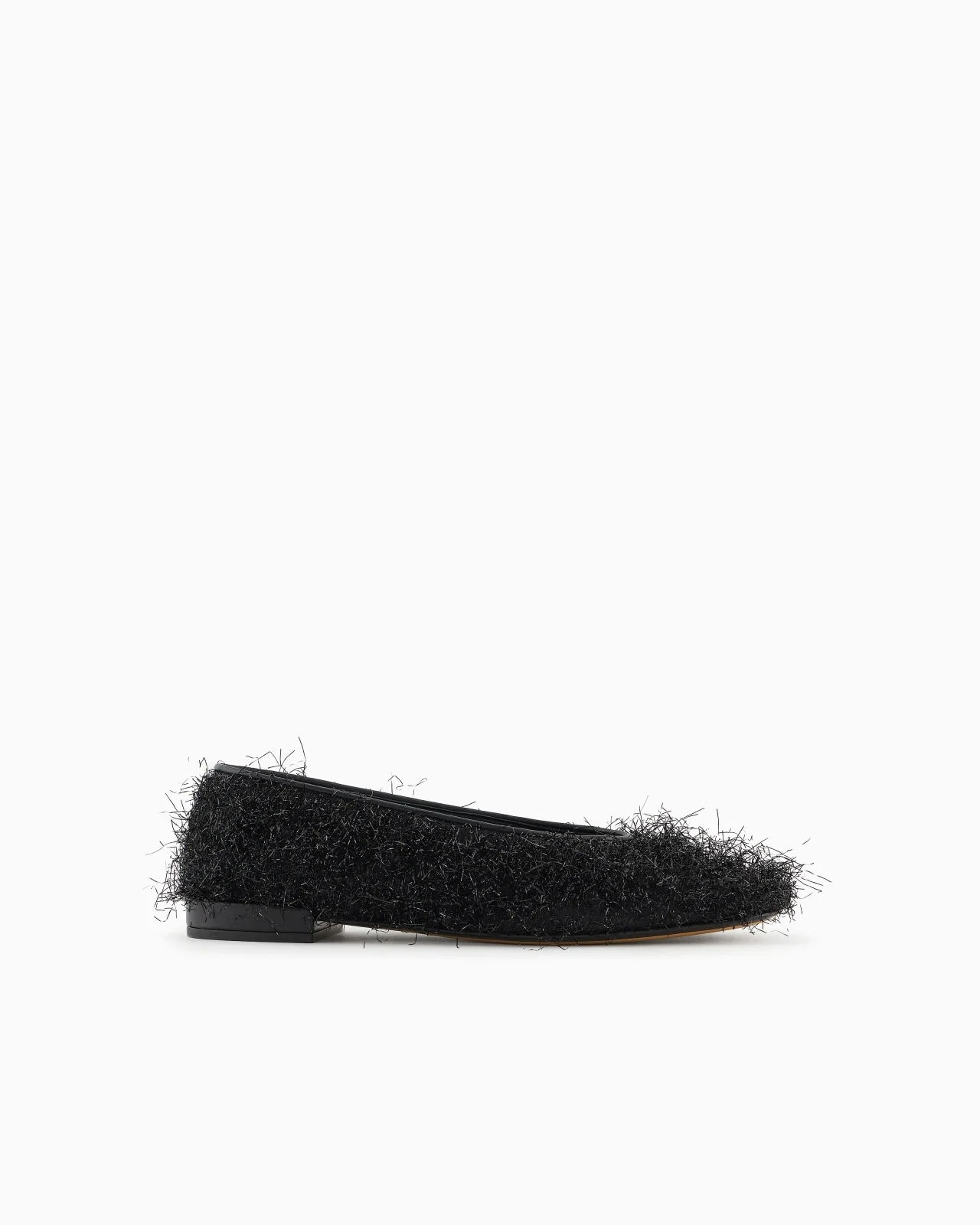 GIORGIO ARMANI X 10 CORSO COMO FAUX-FUR FABRIC BALLERINAS - 1