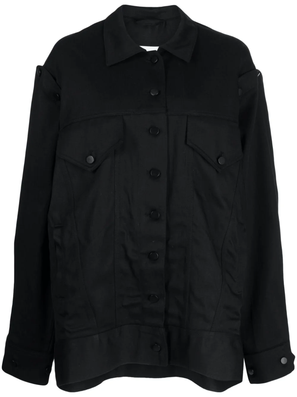 detachable-sleeve denim jacket - 1