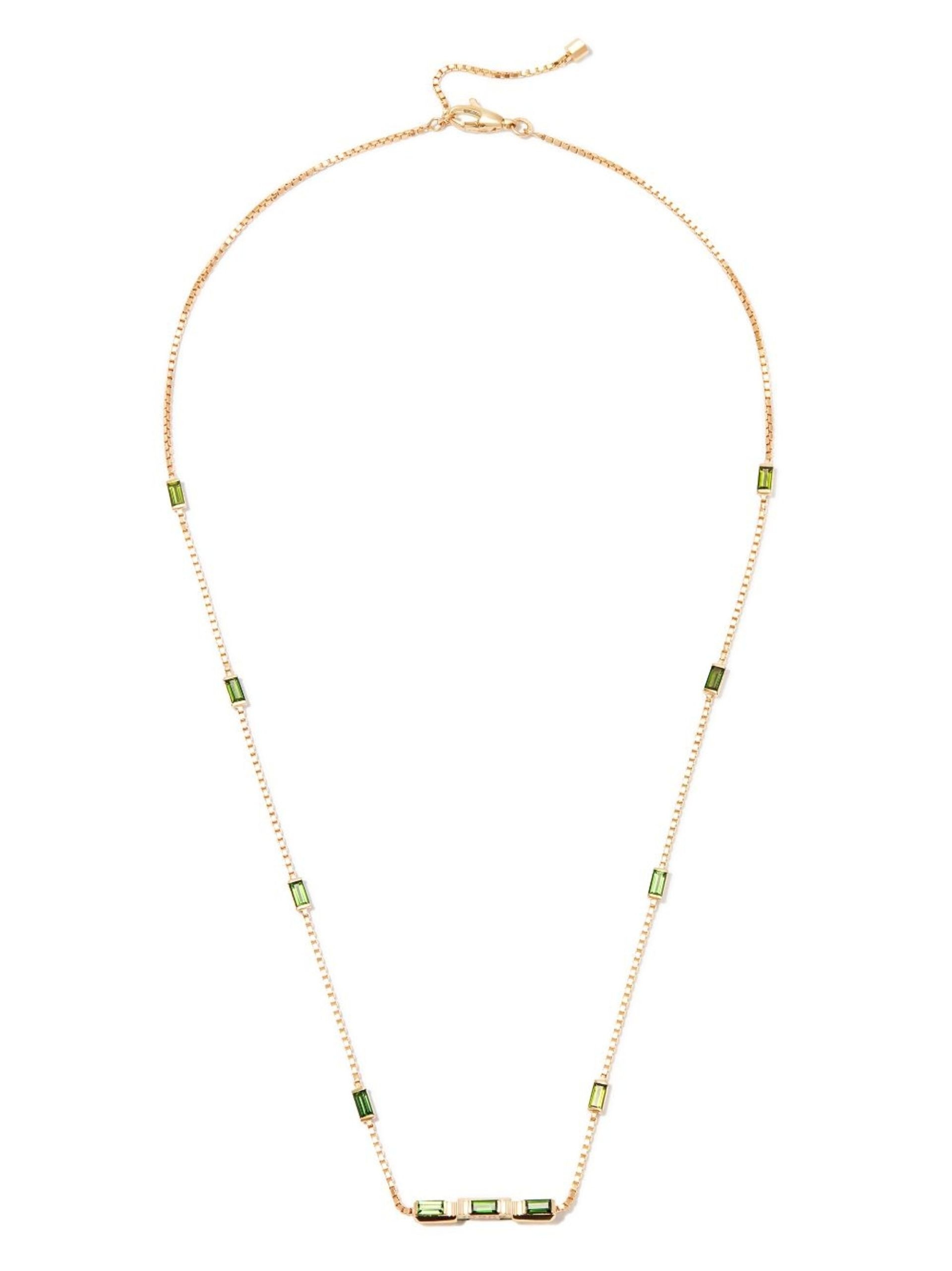 18kt yellow gold Link to Love tourmaline necklace - 2