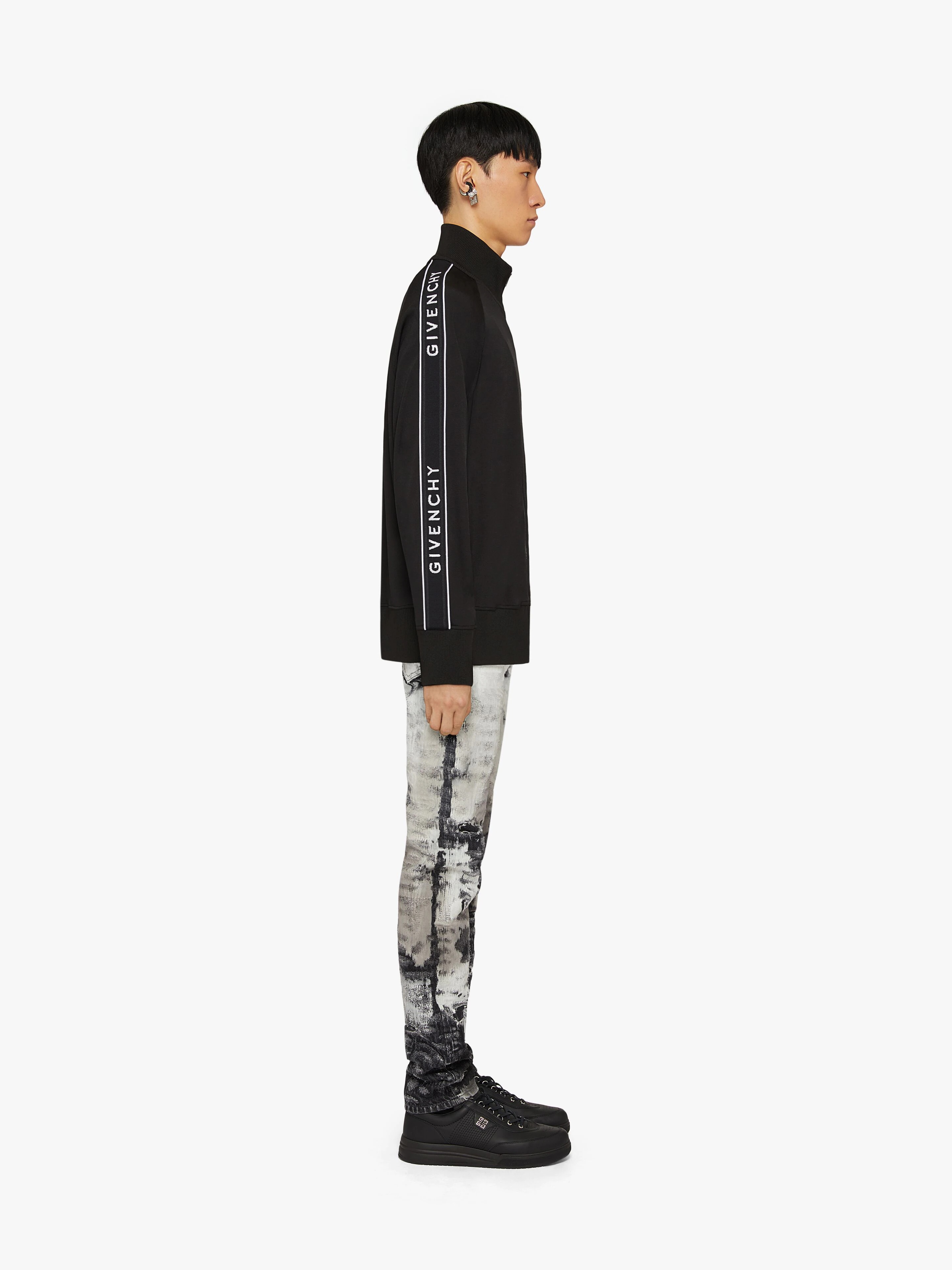 TRACKSUIT JACKET IN FLEECE WITH GIVENCHY BANDS - 3