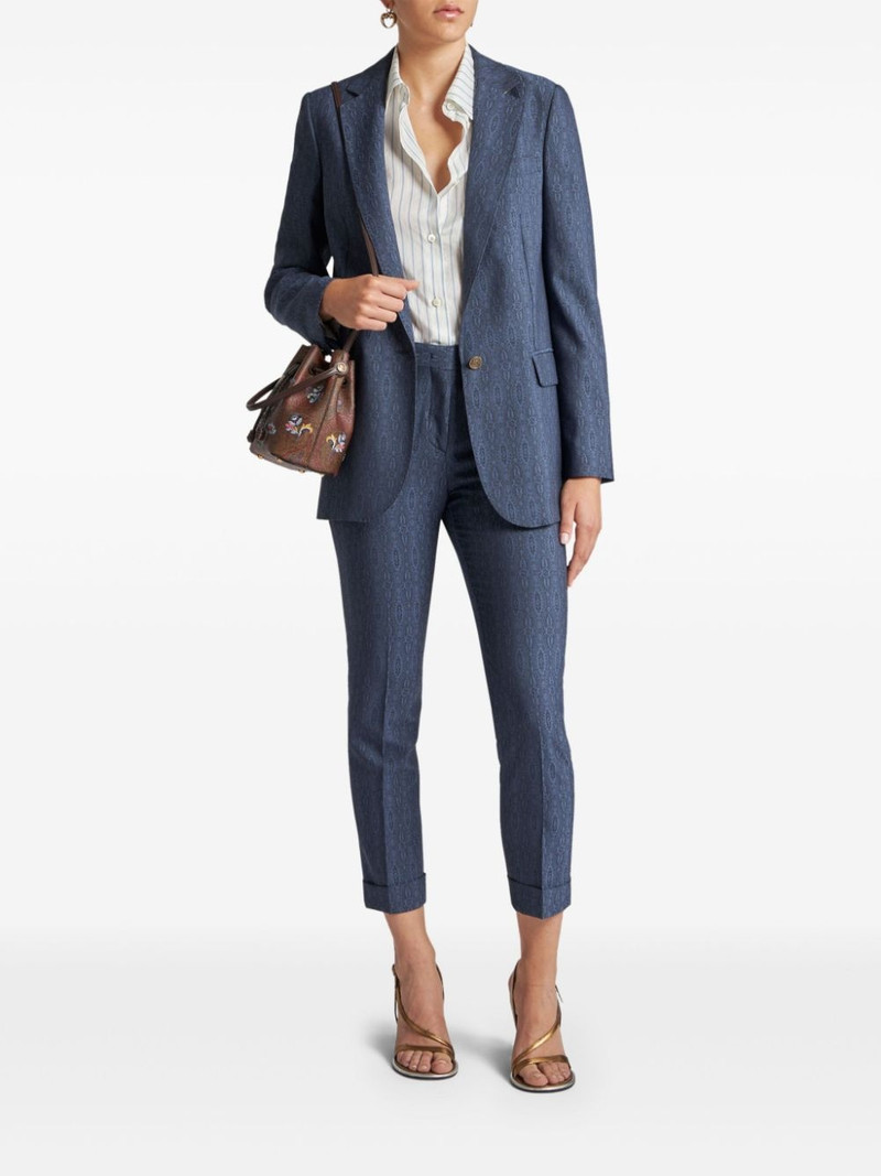Etro geometric-pattern tailored trousers outlook