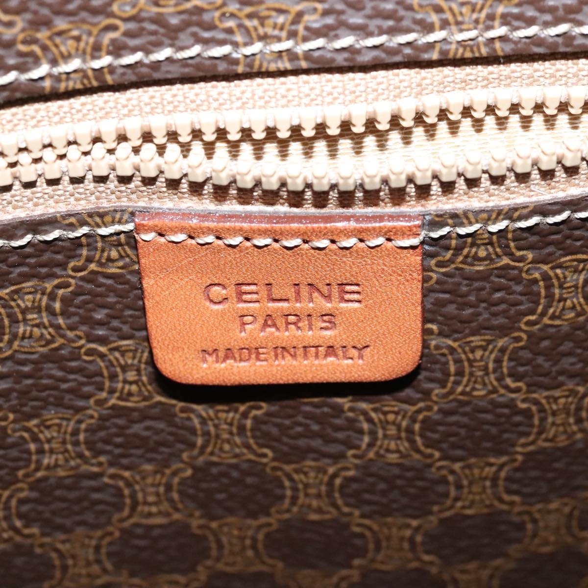 CELINE Macadam Canvas Tote Bag Pvc Leather Brown - 16