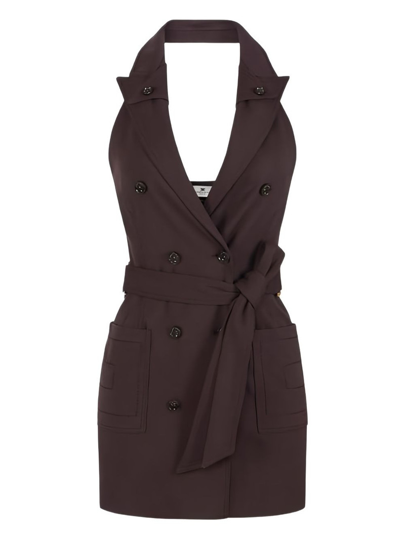 halterneck belted mini dress 1
