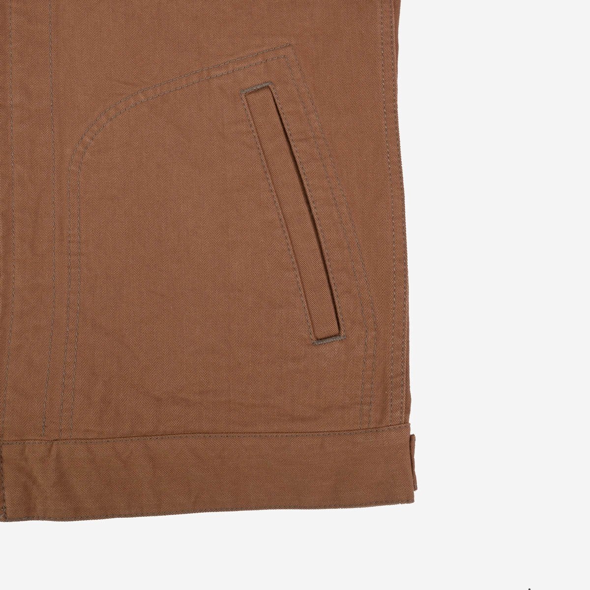 IHJ-124-BRN 10oz Herringbone Work Jacket - Brown - 15