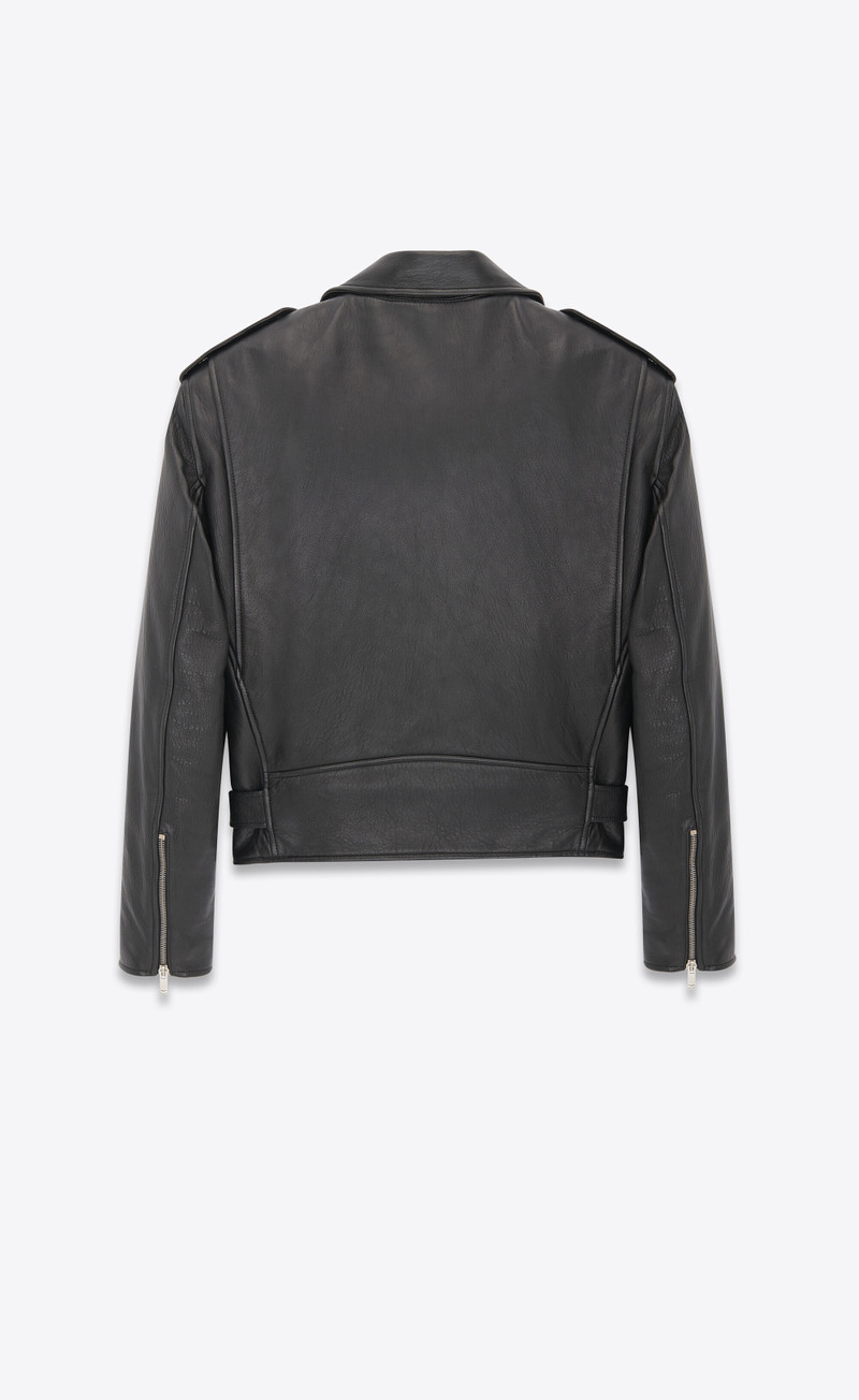 SAINT LAURENT long biker jacket in lambskin outlook