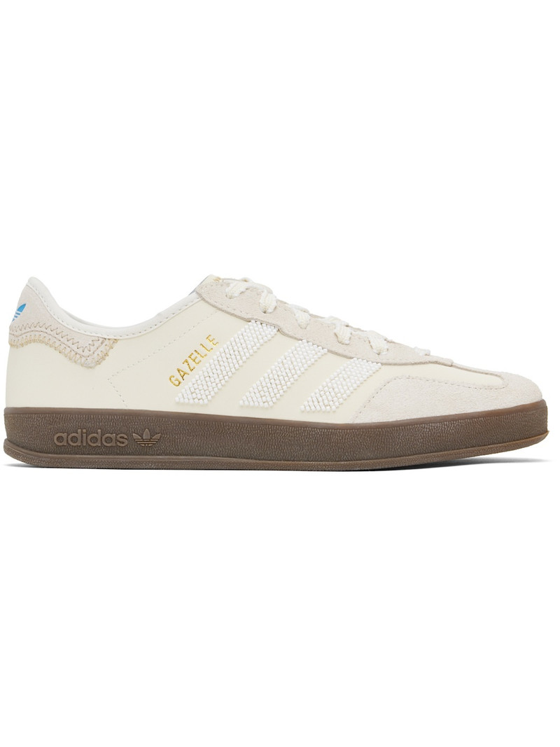 adidas gazelle silver green womens adidas Shoe Palace Exclusive Gazelle Mens Lifestyle Shoes Ivory Bold Blue  IF4599 main image 1