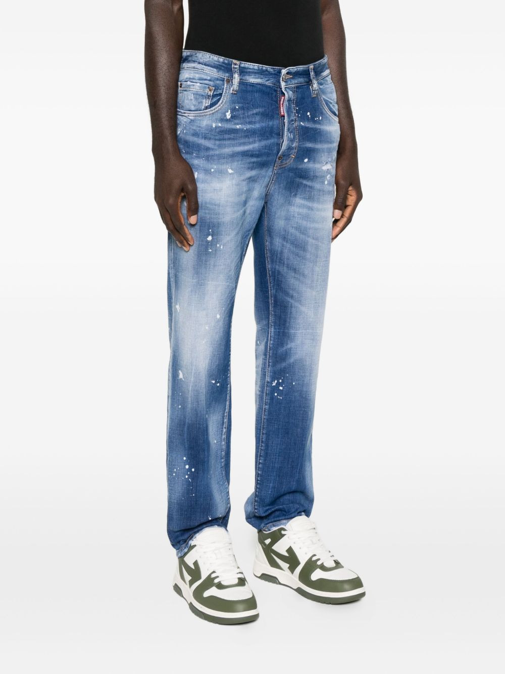 paint-splatter jeans - 3