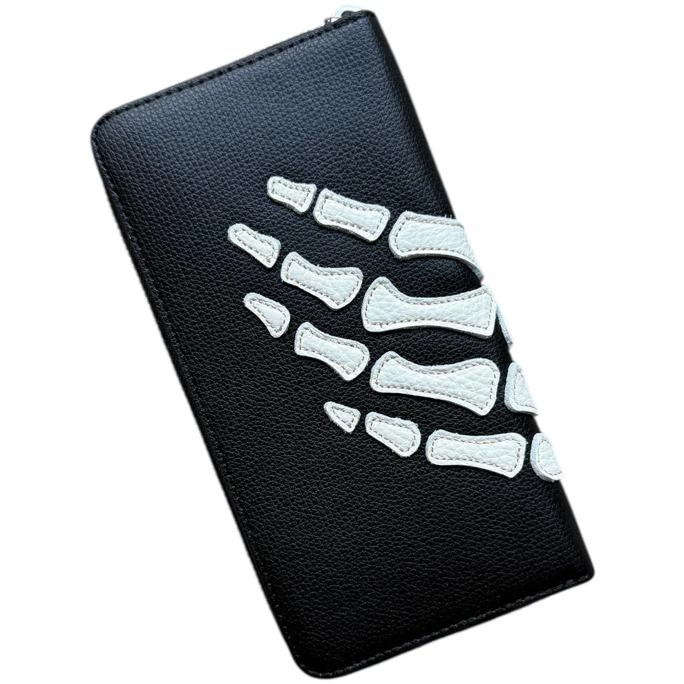 KAPITAL THUMB UP BONE HAND ZIP Long Wallet 'Black' - 1
