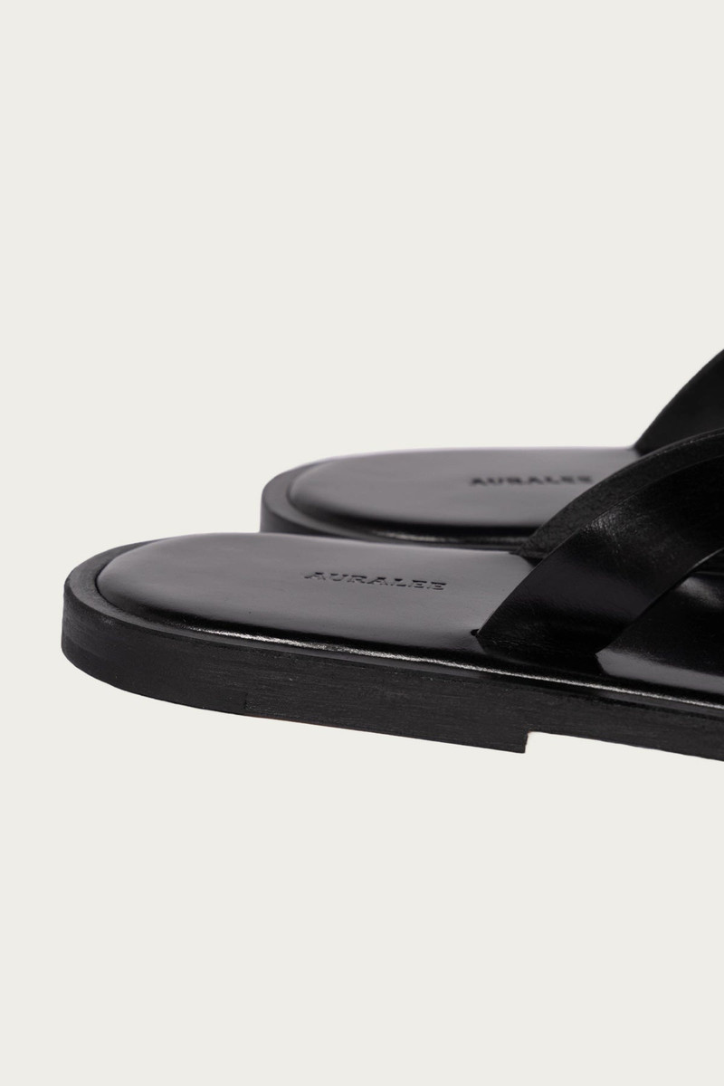 Leather Tong Sandals - Brown 4