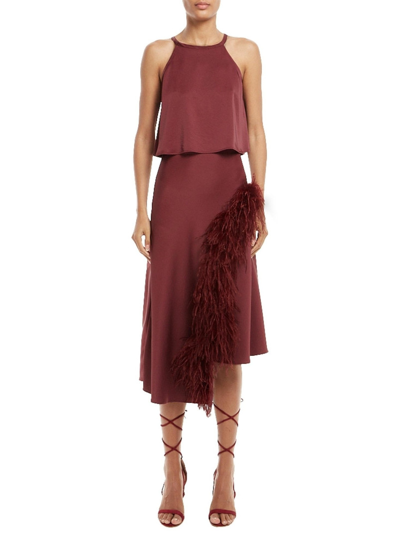 Feather Asymmetrical Midi Skirt 3