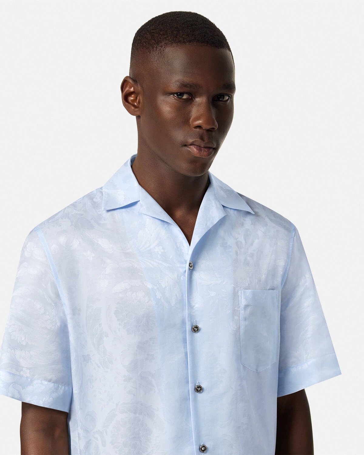 Barocco Jacquard Silk-Blend Shirt - 3