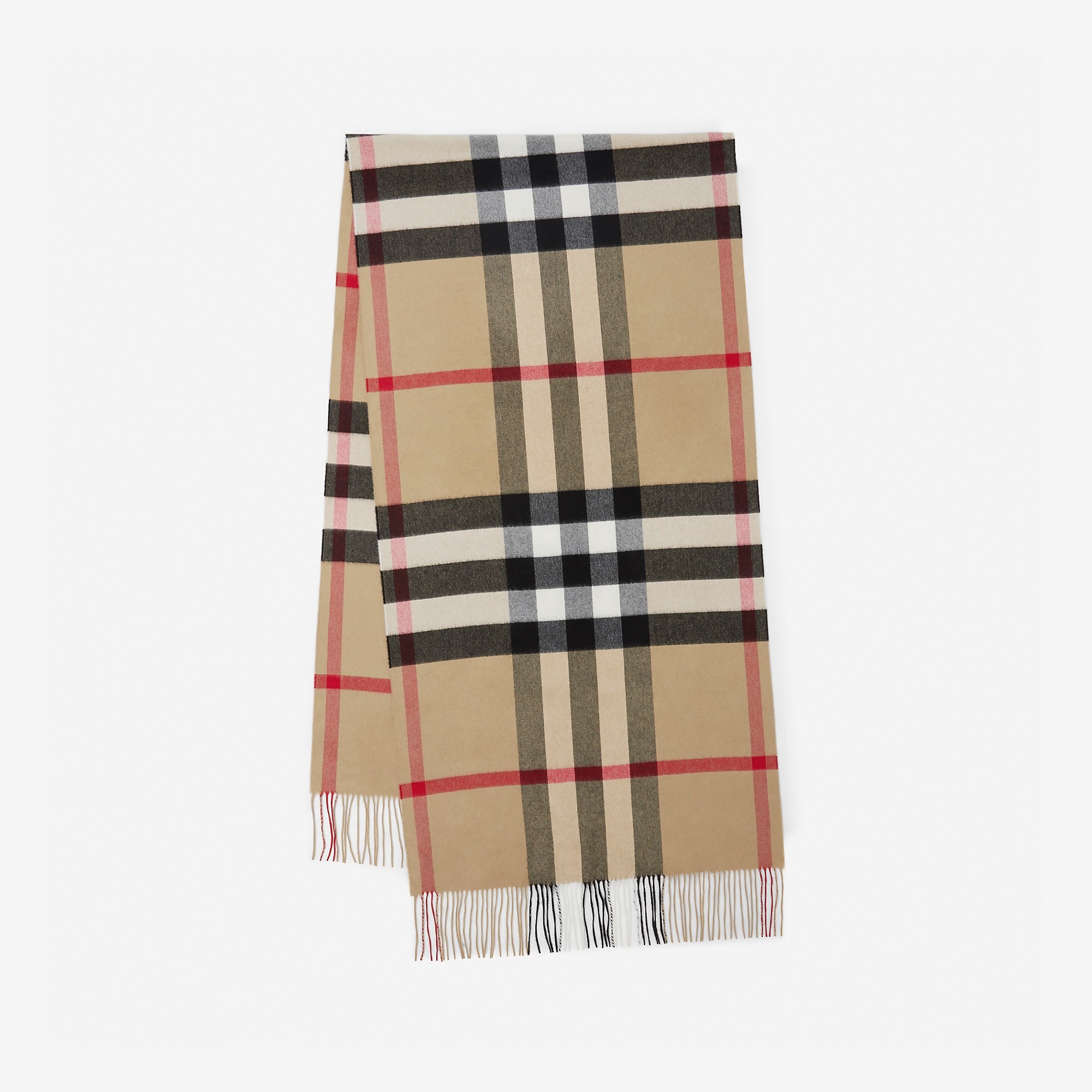 Check Cashmere Oversized Scarf - 1