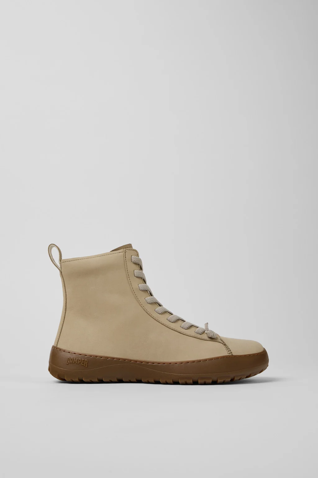 Peu Serra Beige Nubuck Ankle Boots for Women. - 1