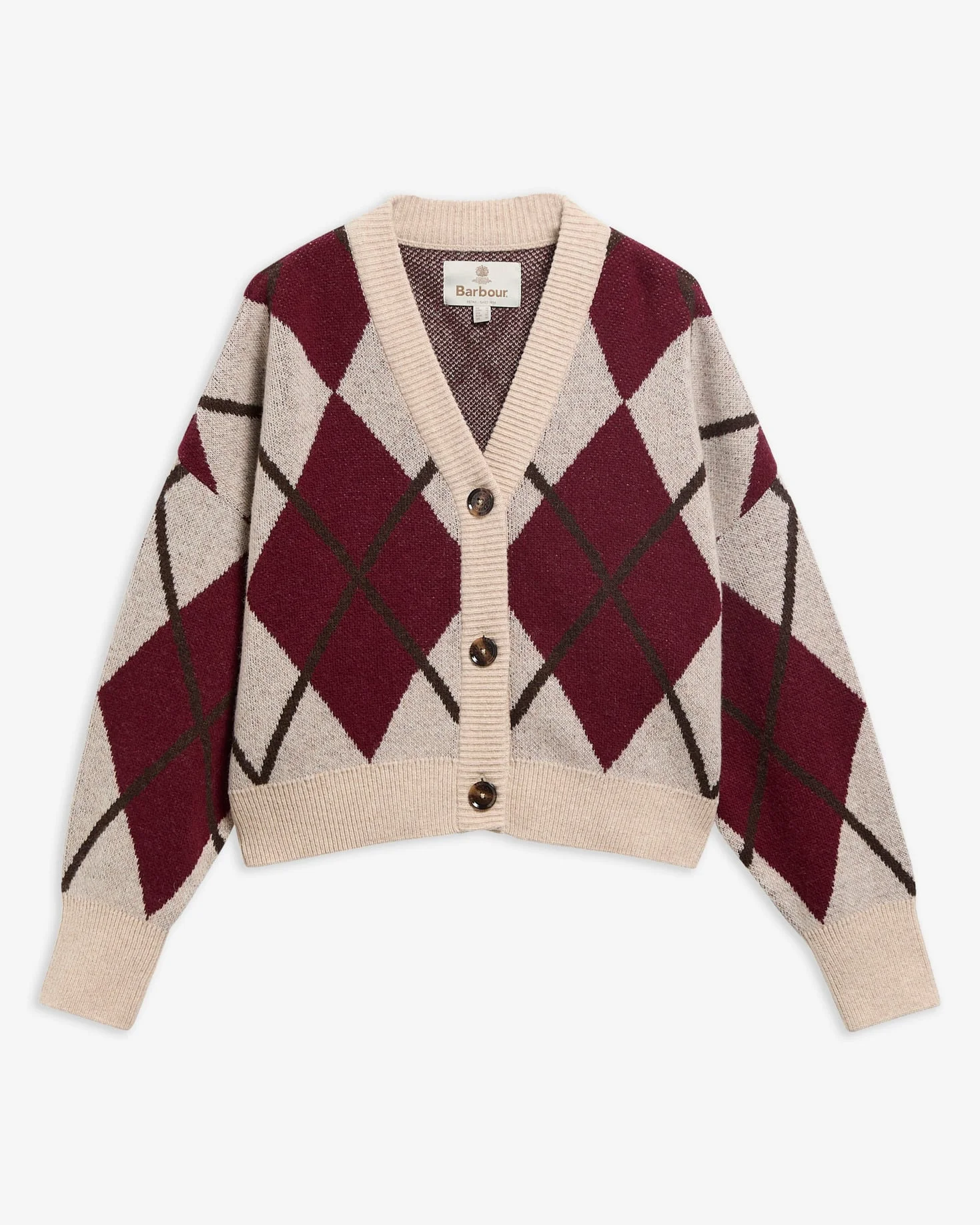 Harleigh Argyle Wool-Blend Cardigan - 1