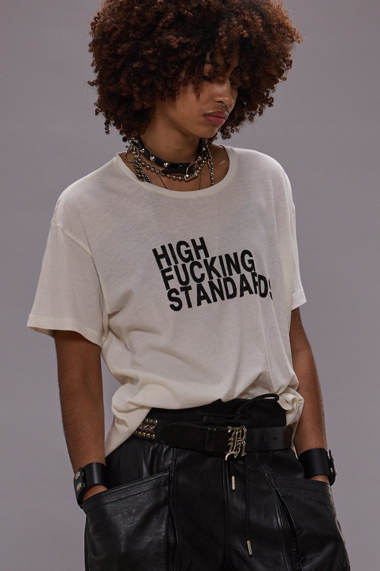 HIGH F STANDARDS BOY T - ECRU - 1