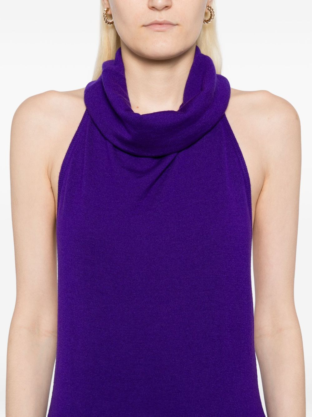 halterneck open-back dress - 5