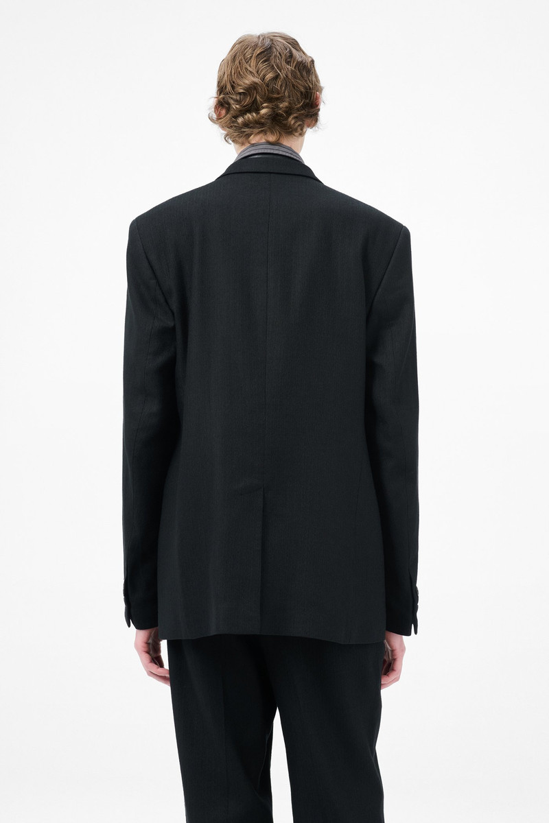 Ceremony Blazer Coal Black Link Stripe Weave 7