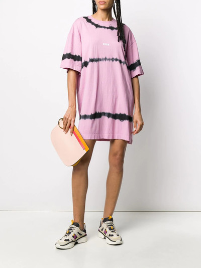 MSGM tie-dye print T-shirt dress outlook