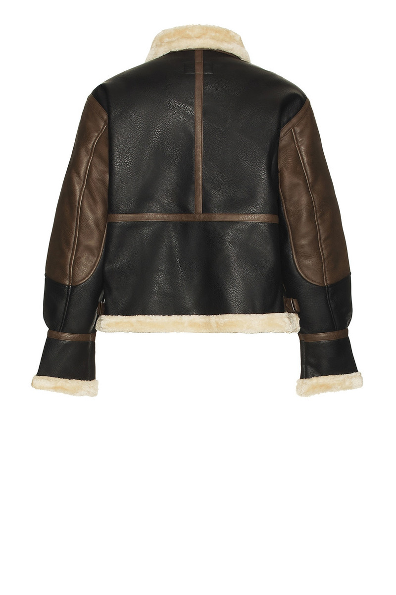 ALPHA INDUSTRIES Faux Leather B-3 Mod Jacket outlook