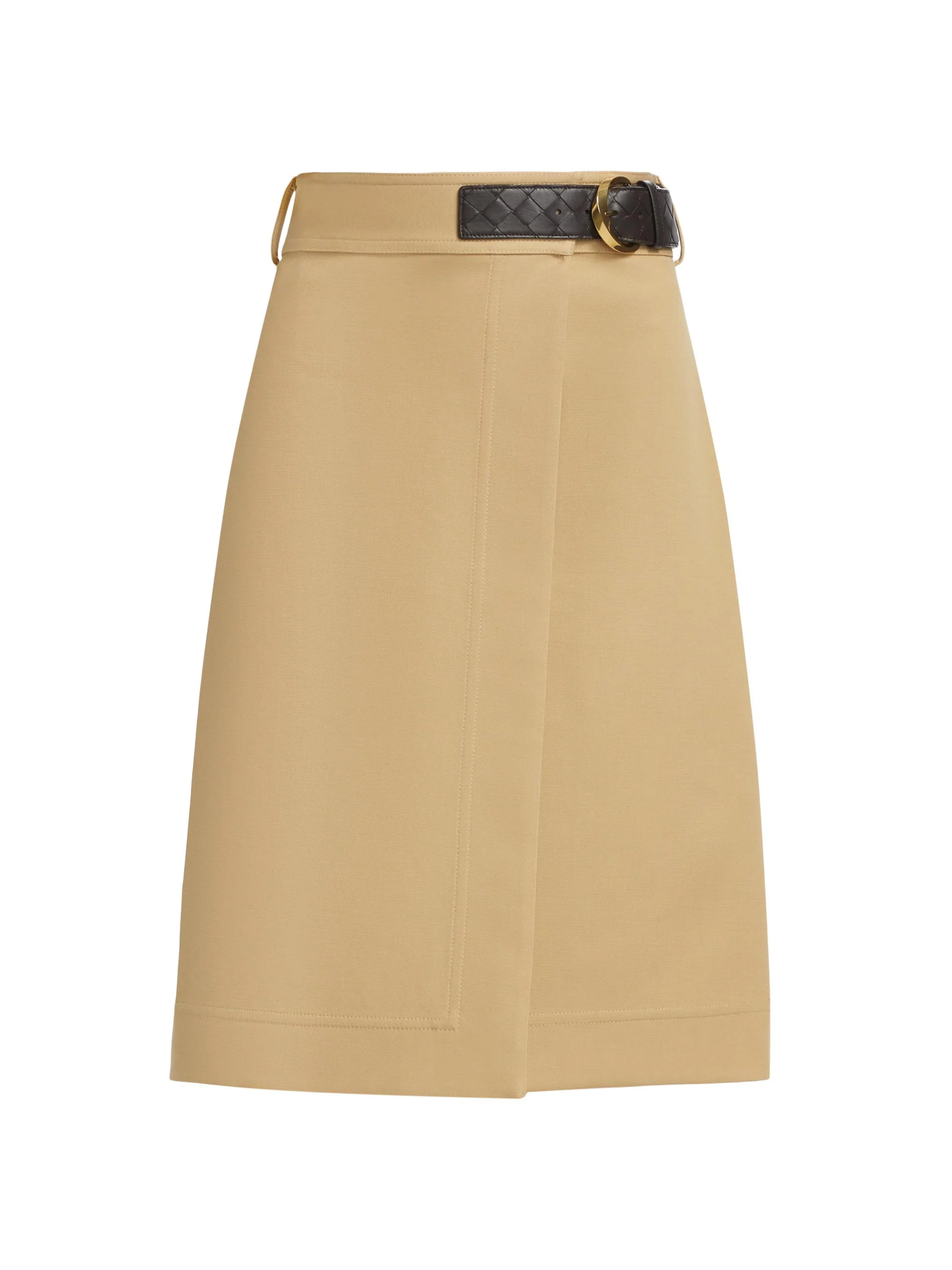 Women's Double Cotton Canvas Skirt - Pale Oak - 1
