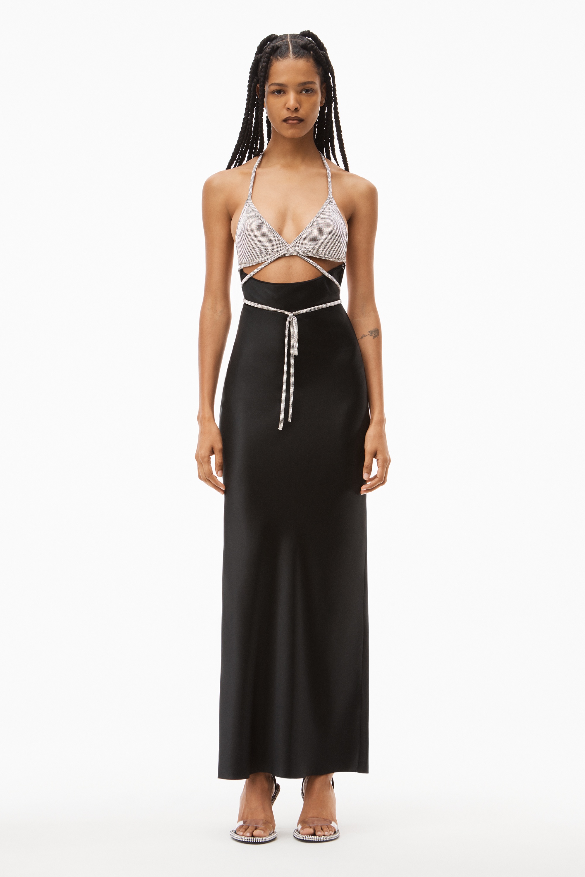 CRYSTAL BIKINI GOWN IN SILK CHARMEUSE - 2