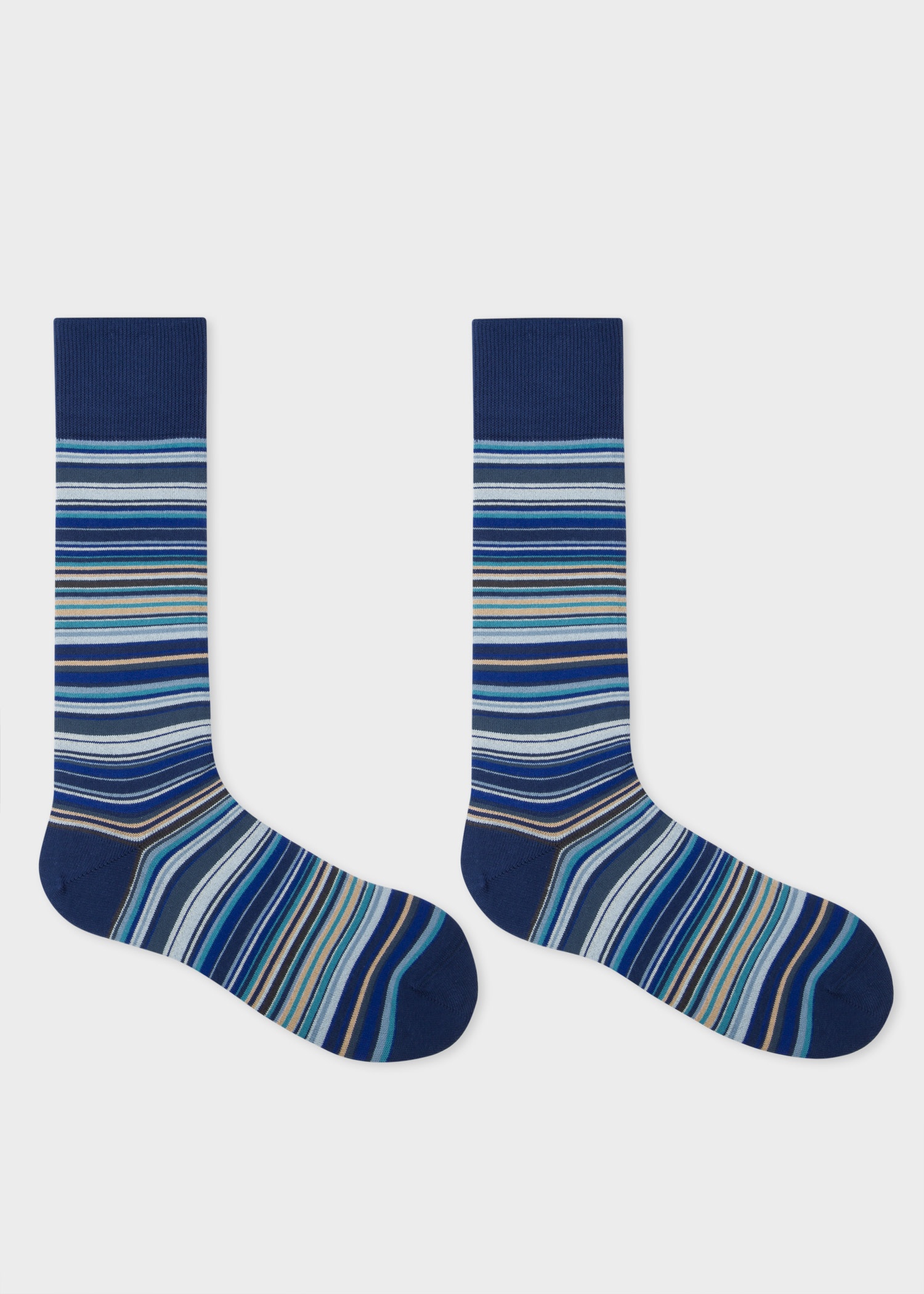 Blue 'Signature Stripe' Socks - 2