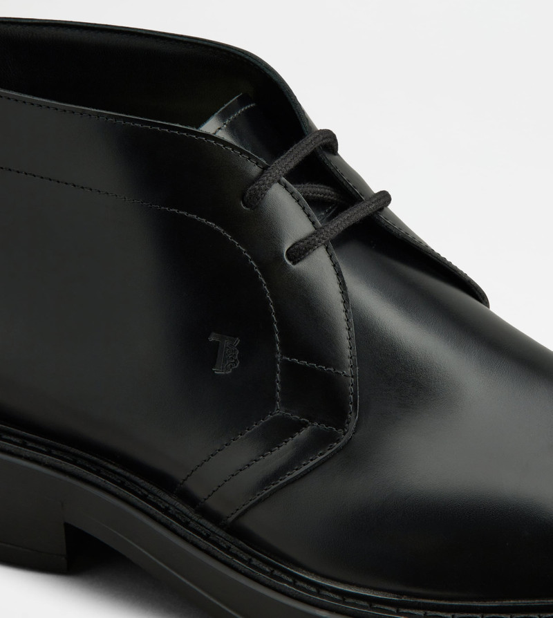 DESERT BOOTS IN LEATHER - BLACK 5
