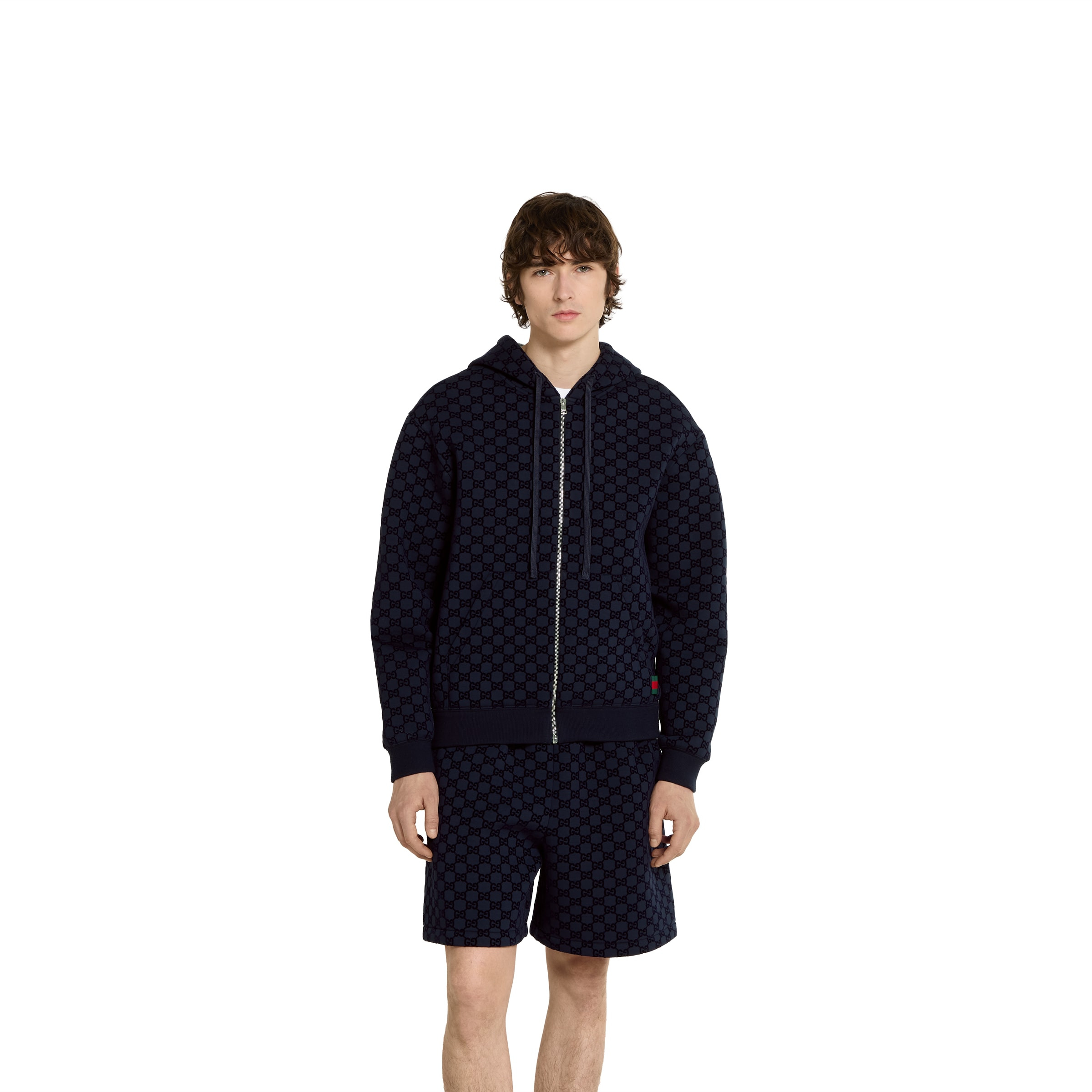 Printed double jersey viscose zip jacket - 3