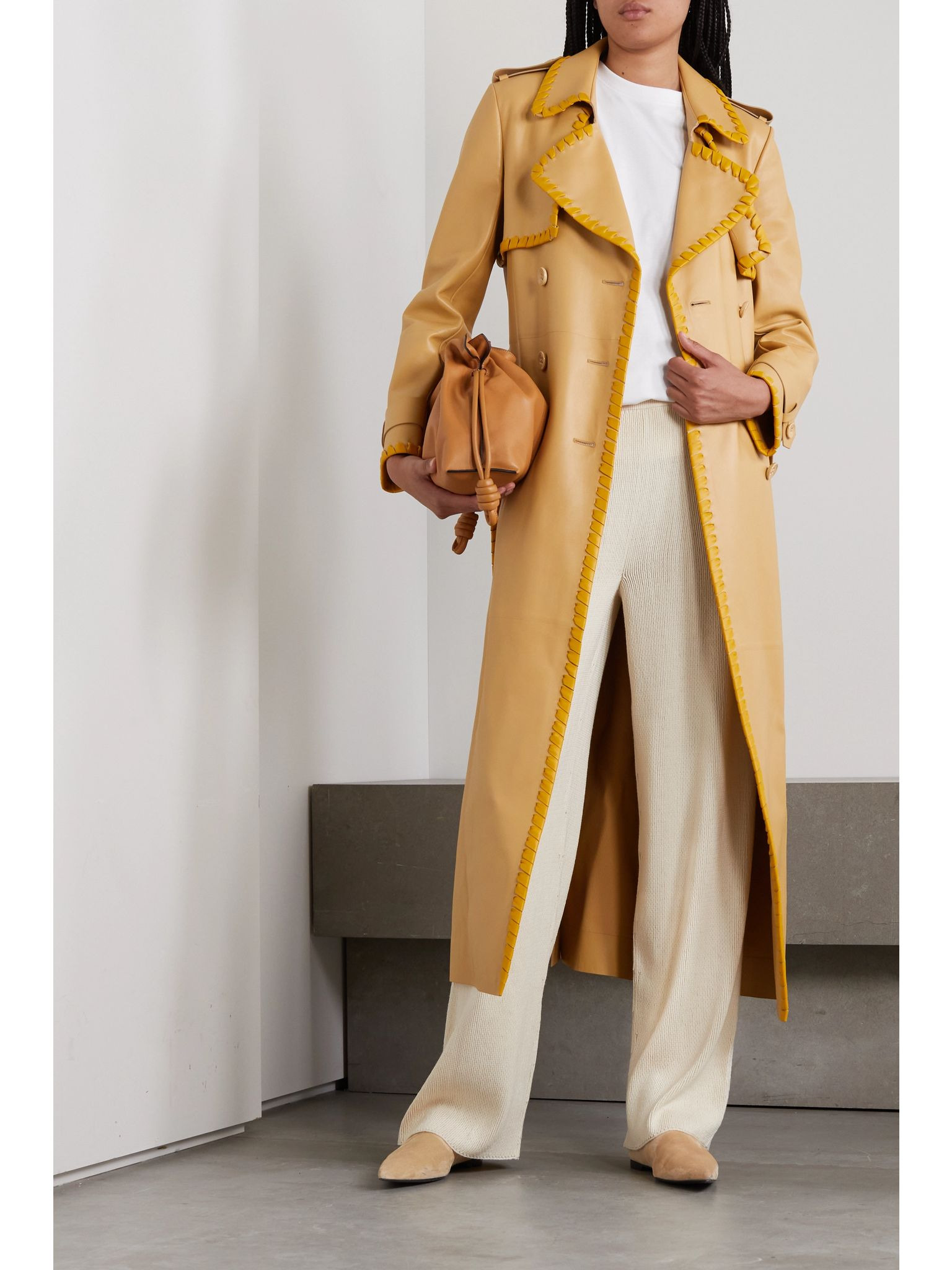 Beirut cashmere and silk-blend pants Beige - 2
