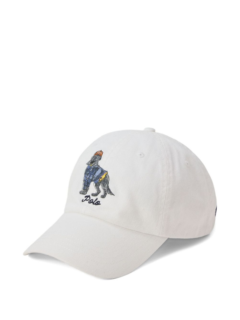 embroidered dog-motif baseball cap 1