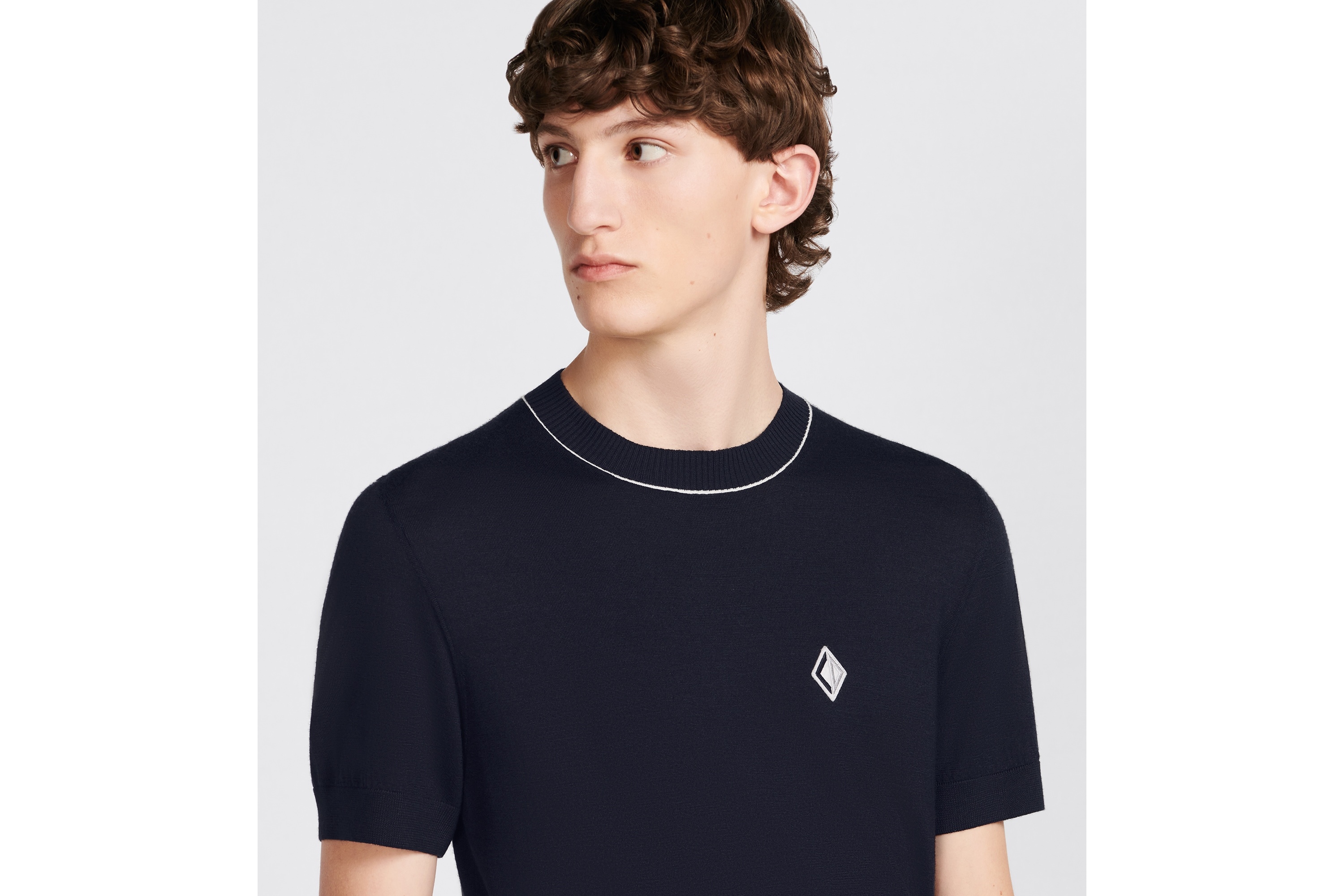 CD Diamond Regular-Fit Short-Sleeved Sweater - 7