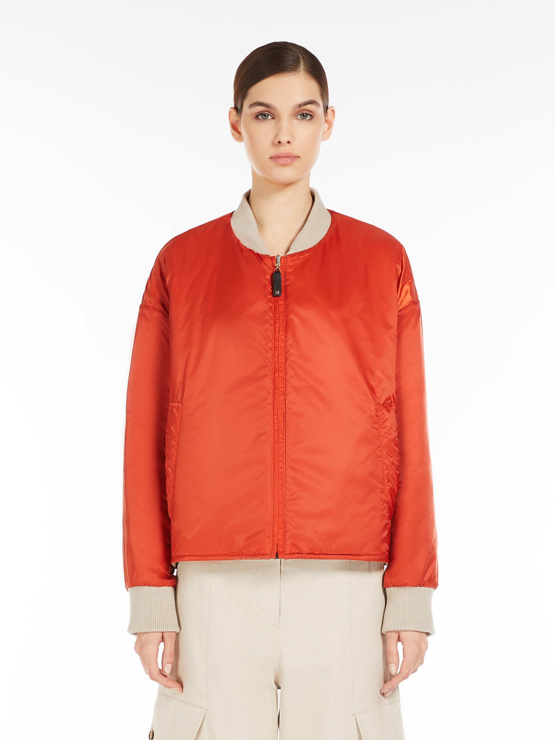 LICIA Reversible water-repellent canvas padded bomber jacket - 5
