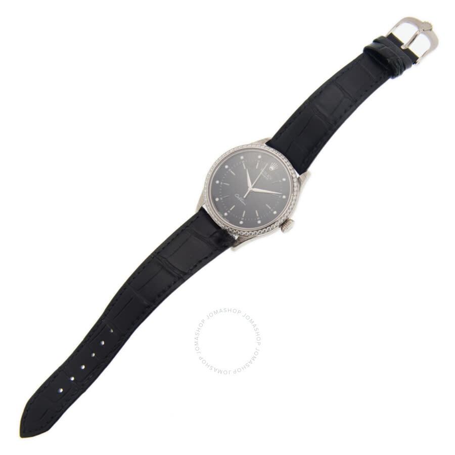 Rolex Cellini Time Automatic Diamond Black Dial Ladies Watch 50709BKDBKL - 3