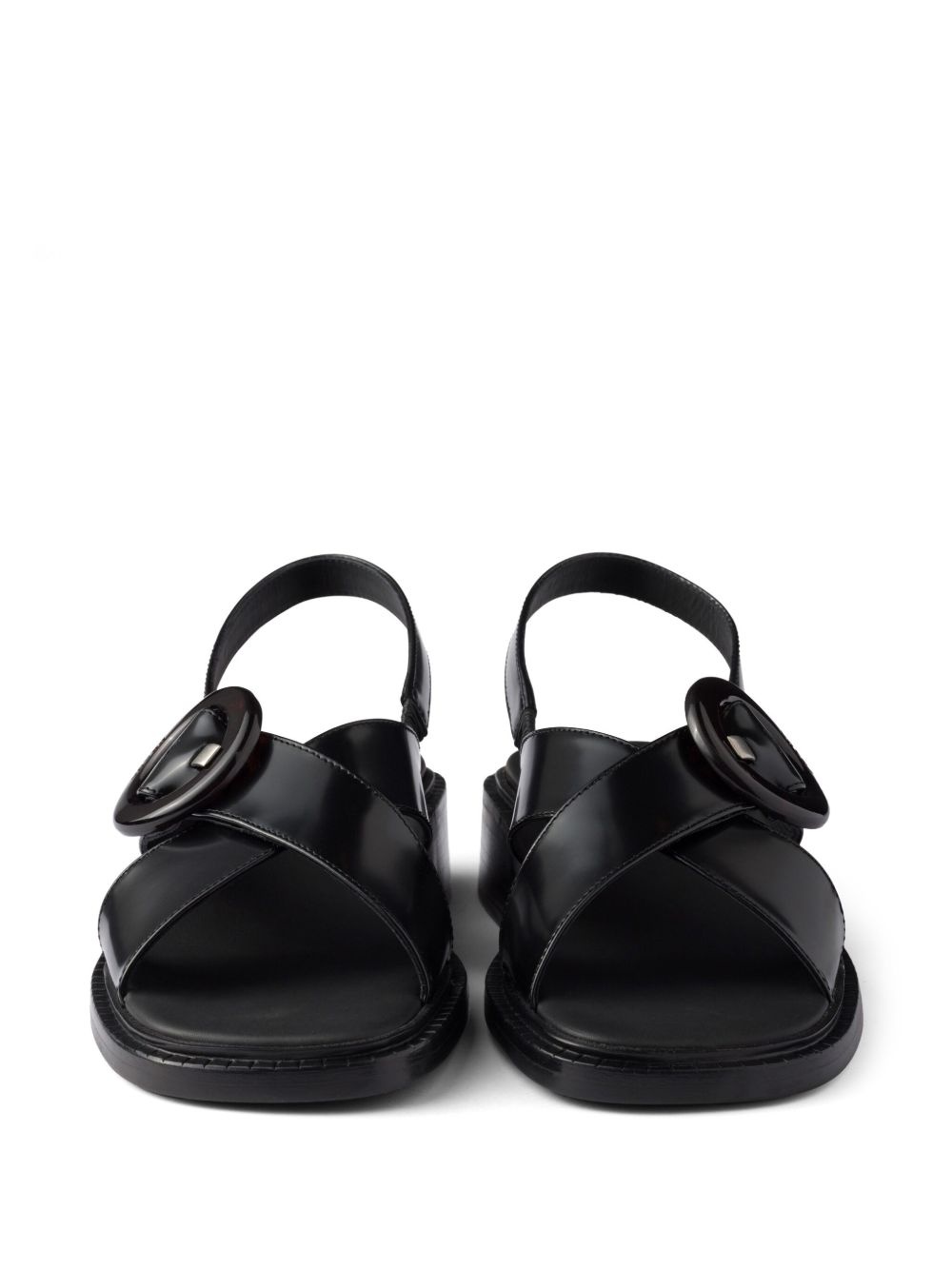 brushed leather sandals - 5