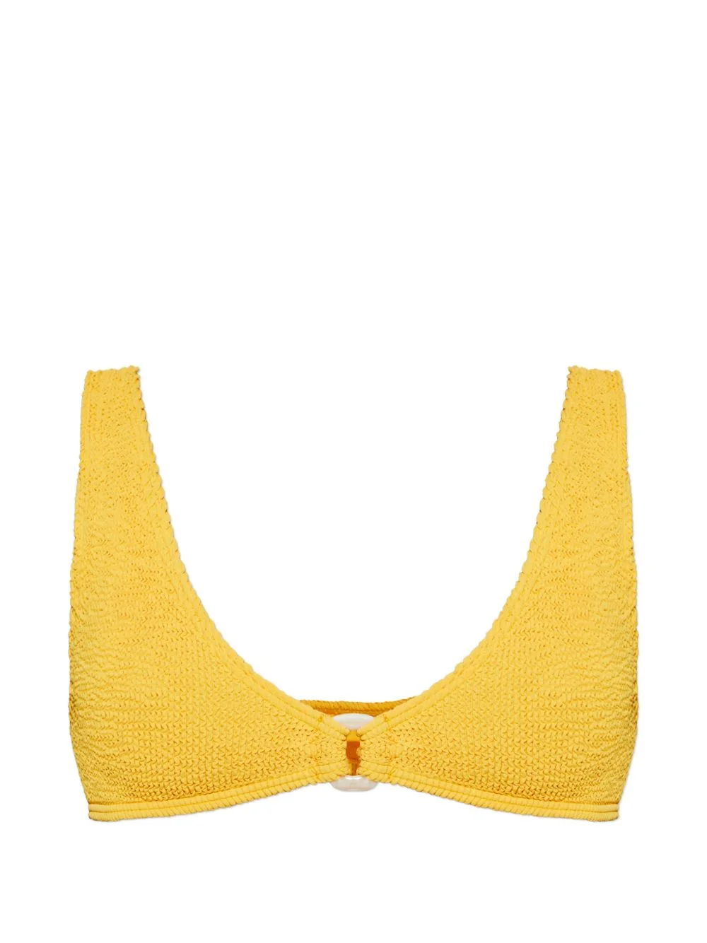 Ring Scout crinkle-effect bikini top - 1