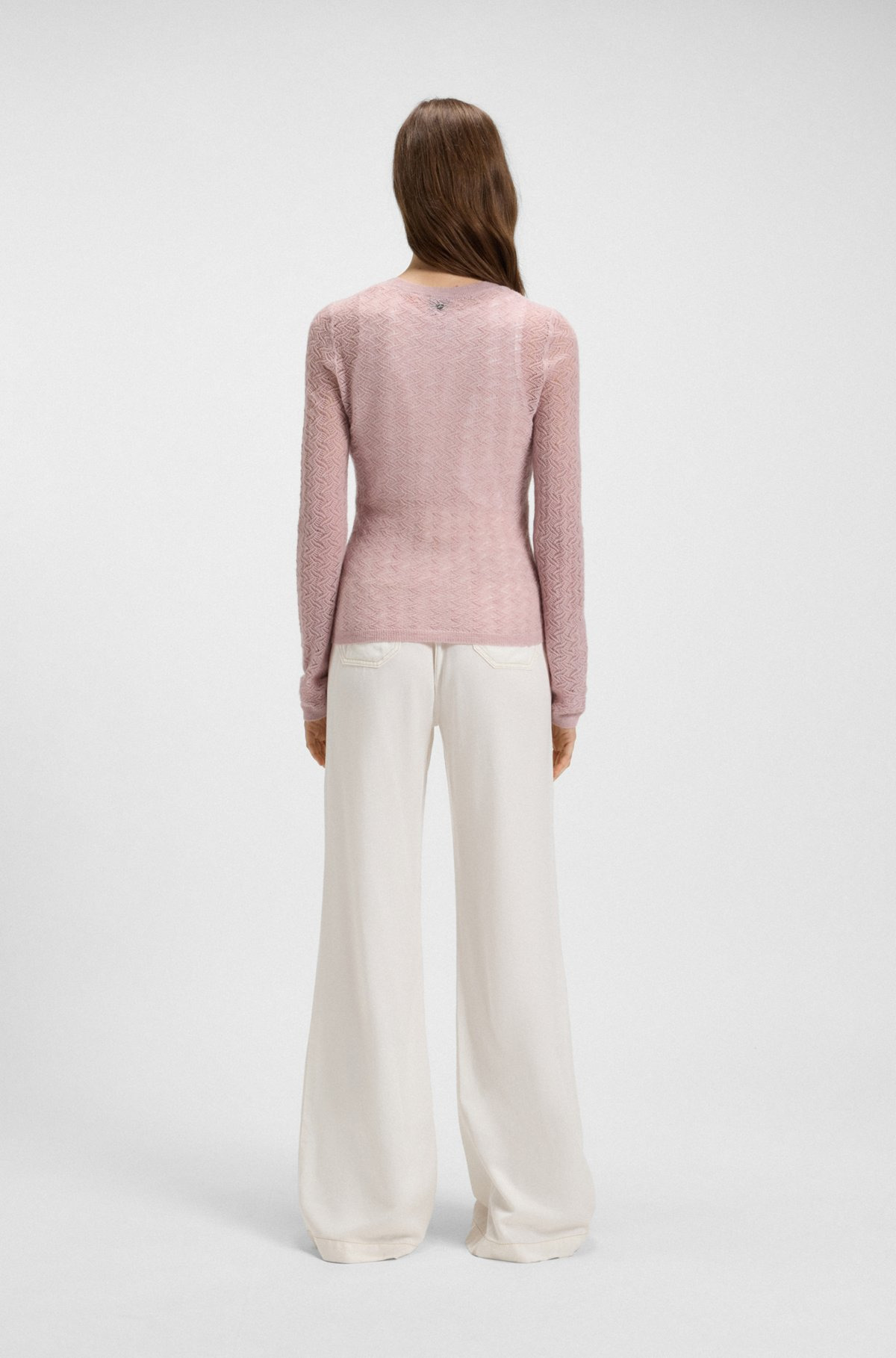 FINE-GAUGE SWEATER WITH KNITTED STRUCTURE - 4