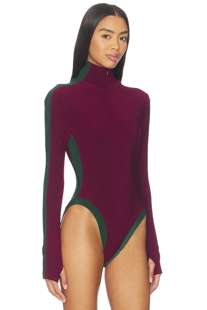 NORMA KAMALI Side Stripe Turtleneck Bodysuit outlook