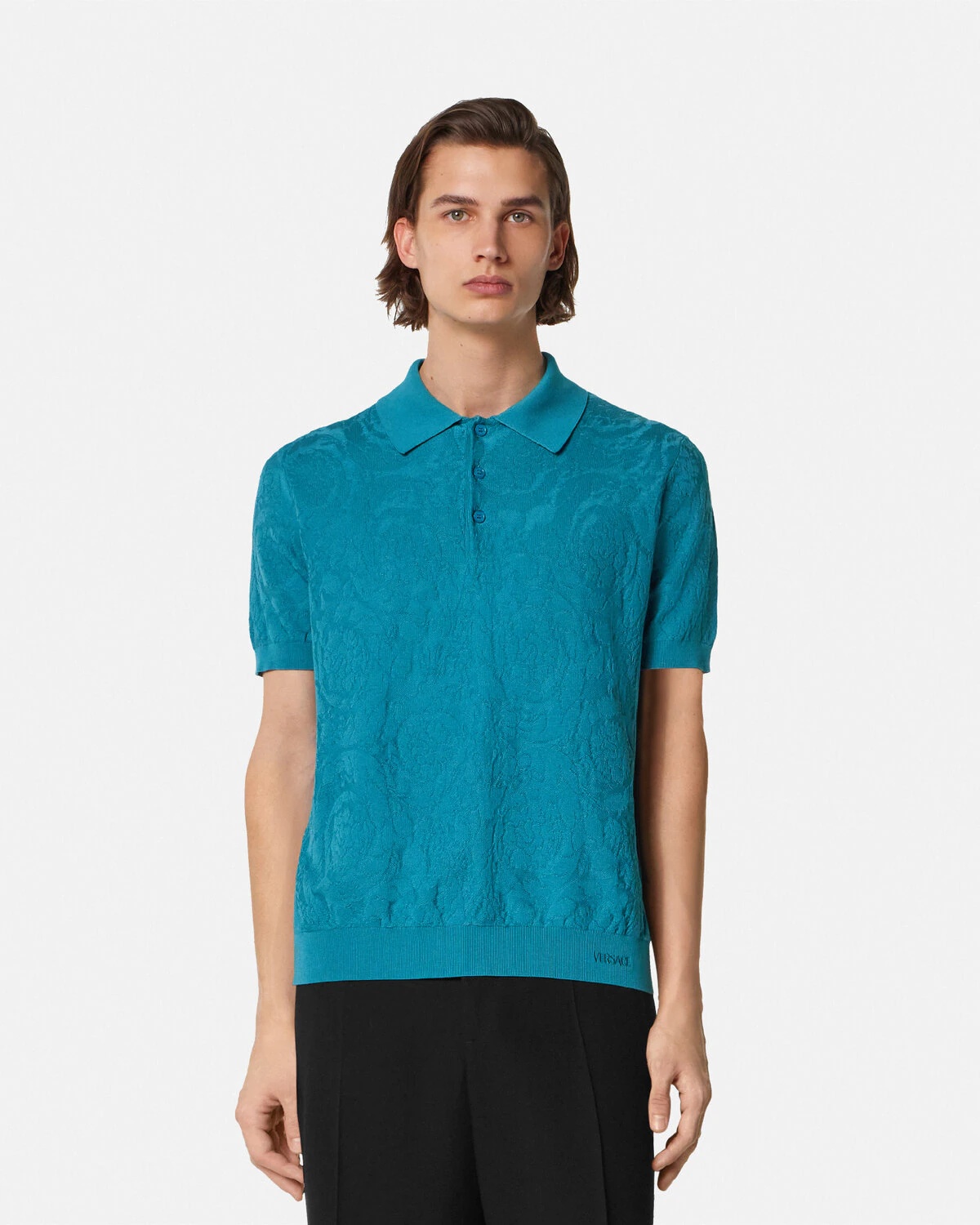 Barocco Knit Polo Shirt - 4