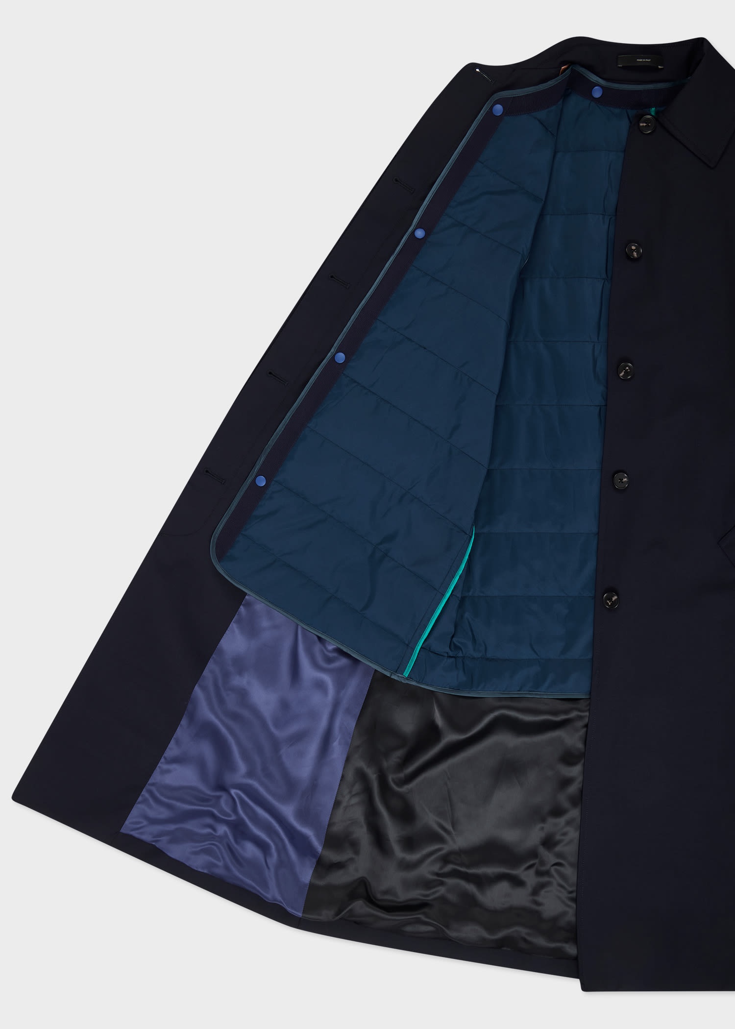 'Storm System' Wool Mac With Detachable Liner - 5