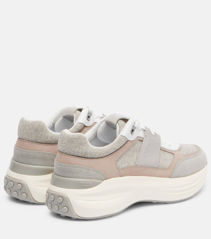 Leather-trimmed sneakers 2
