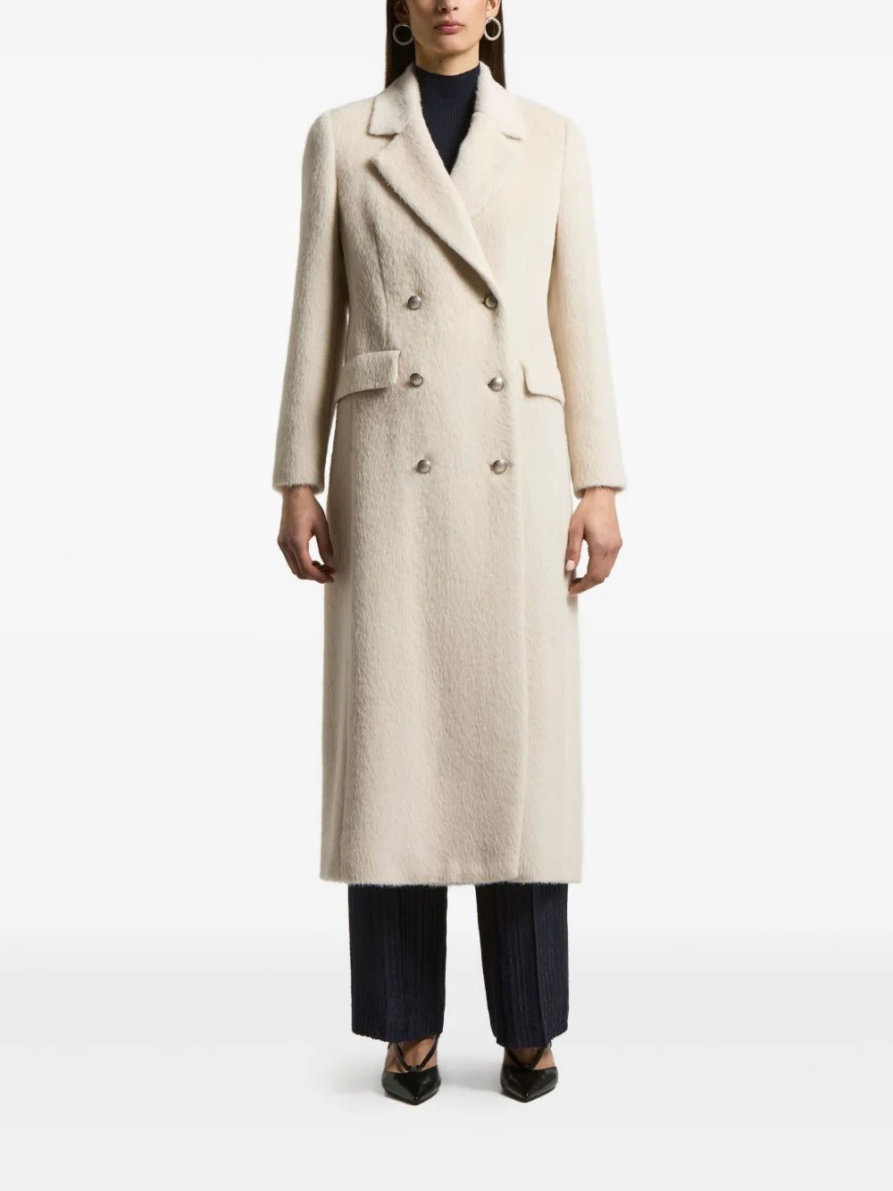 double-breasted coat - 1