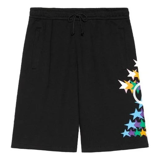 Interlocking G star flash print cotton shorts - 1