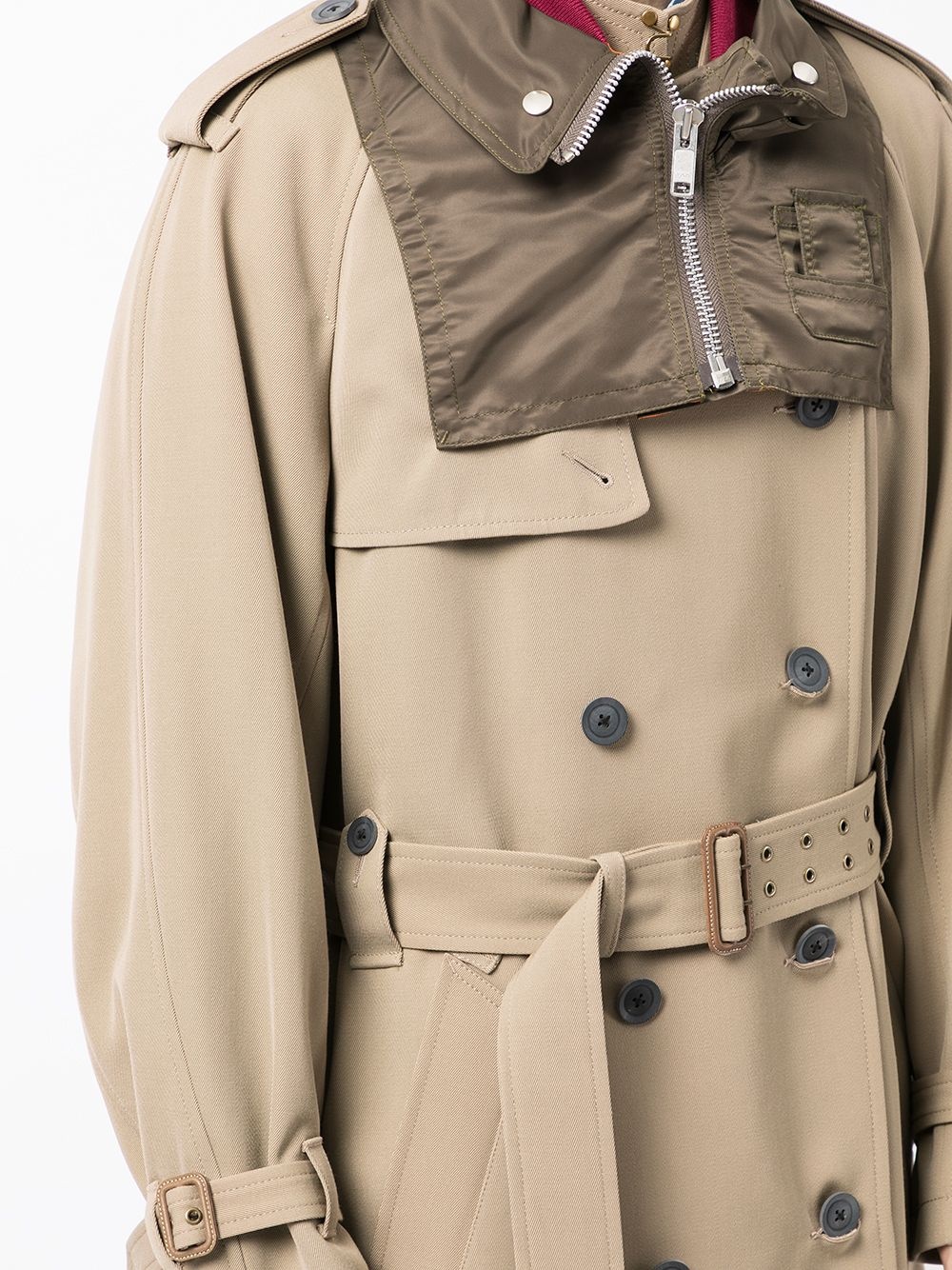 belted-waist trench coat - 5